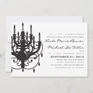 Classic Chandelier Wedding Invitation