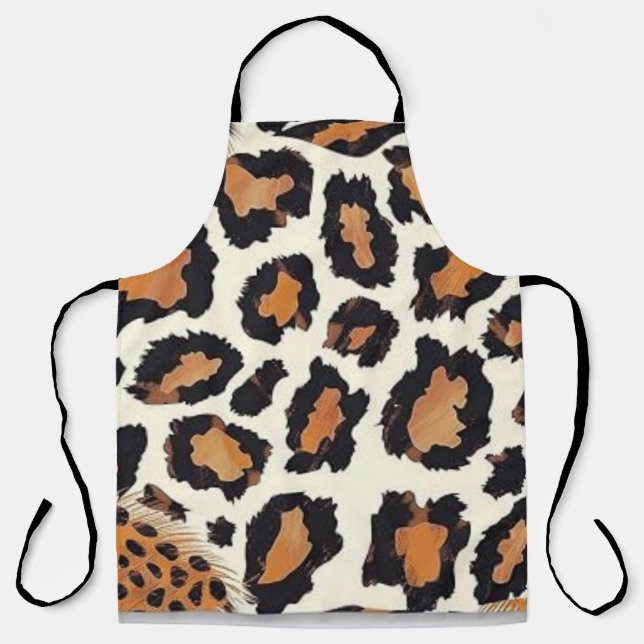 Classic Cheetah Skin Animal Print Texture Apron (Front)