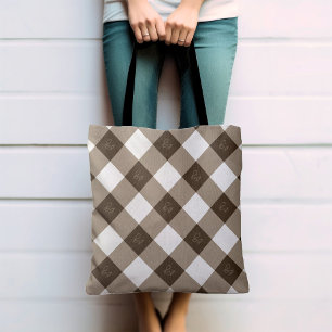 Classic Chequered Pattern   Tote Bag