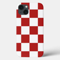 Classic Chequered Red and White Pattern