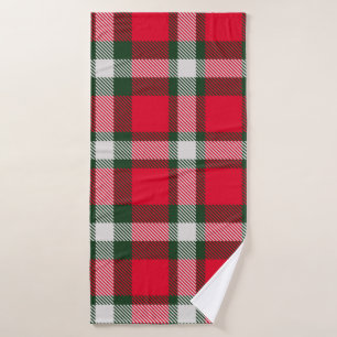 Classic Chequered Tartan Seamless design Backgroun Bath Towel