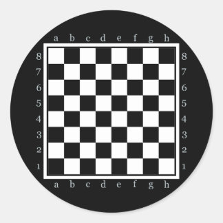 classic chess table, chess it or leave it round sticker