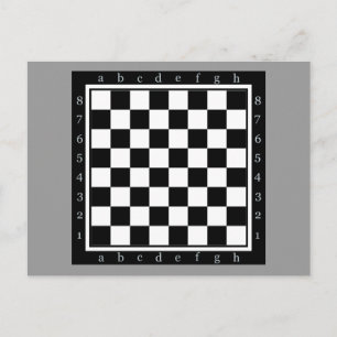classic chess table postcard