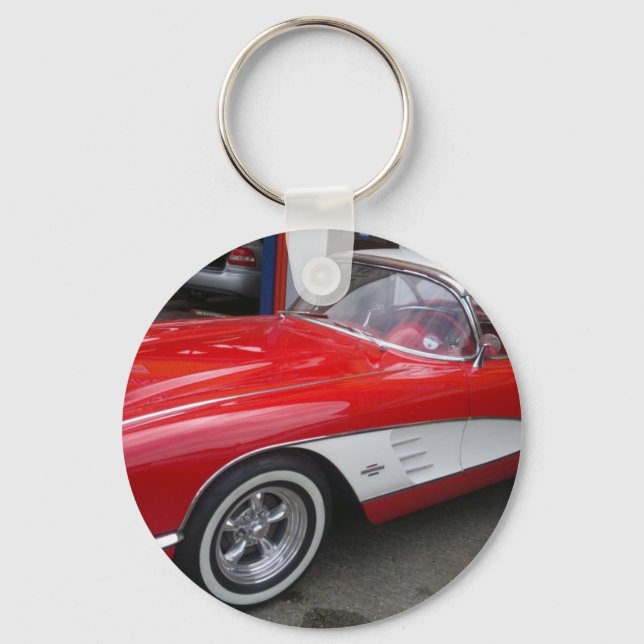 Classic Chevrolet Corvette Key Ring (Front)