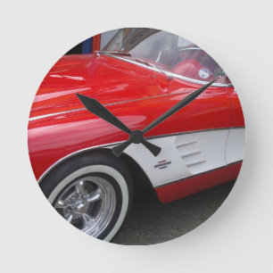 Classic Chevrolet Corvette Round Clock