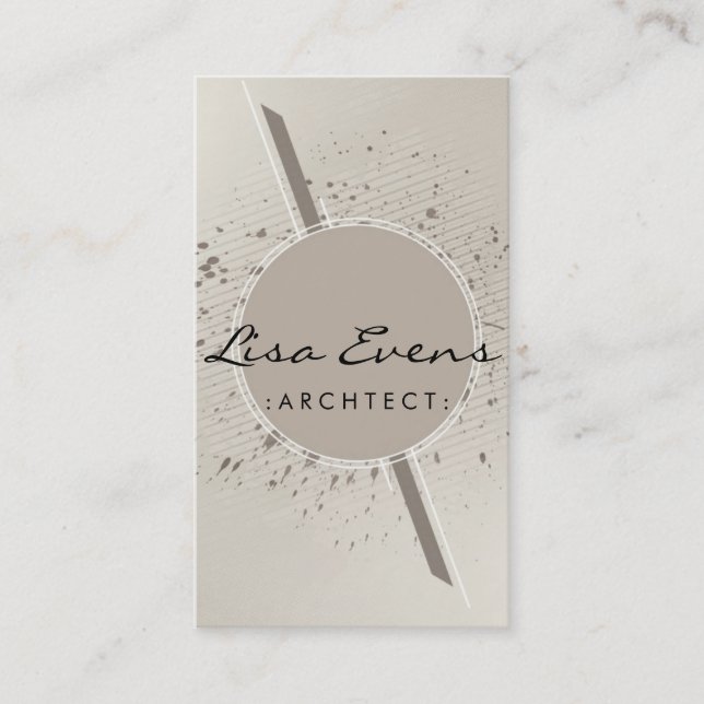 Classic Chevron Pattern Subtle Business Card (Front)