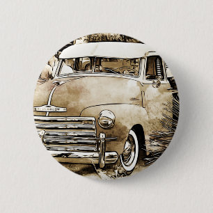 Classic Chevy Chevrolet Truck 6 Cm Round Badge