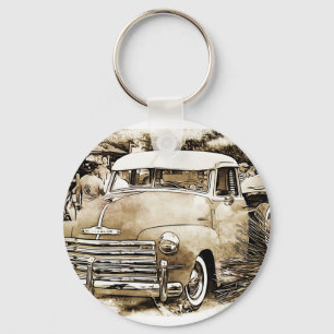 Classic Chevy Chevrolet Truck Key Ring