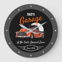 Classic Chevy Truck Garage Dad's Any Name Black