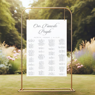 Classic Chic Calligraphy Printable Seating Chart