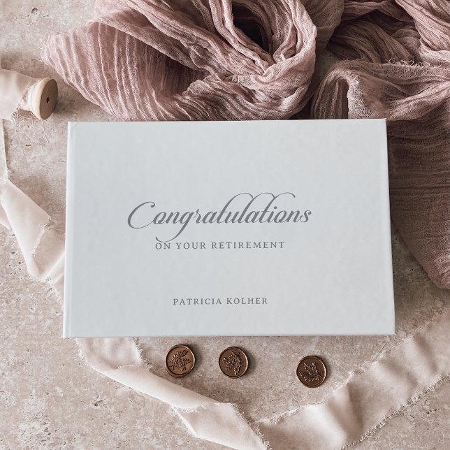 Classic Chic Calligraphy Retirement  Guest Book (Creator Uploaded)