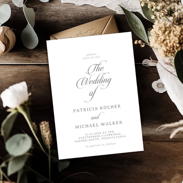 Classic Chic Calligraphy The Wedding Of Invitation (Creator Uploaded)