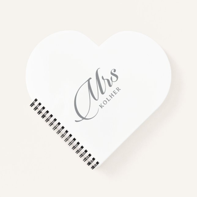 Classic Chic Calligraphy Wedding Notebook (Front)