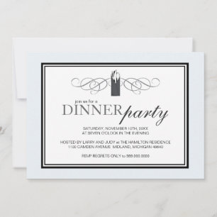 Classic Chic Dinner Party Invitations
