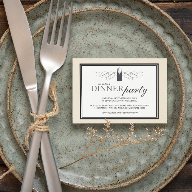Classic Chic Dinner Party Invitations (Creator Uploaded)