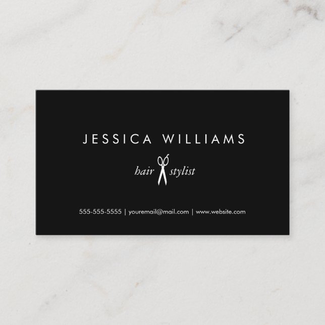 Classic chic hair stylist cards (Front)