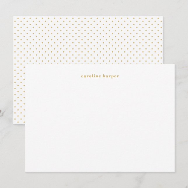 Classic Chic in Gold Personalised Name Card (Front/Back)