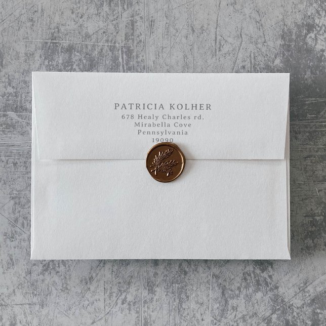Classic Chic Minimal Grey Wedding Return Envelope (Creator Uploaded)