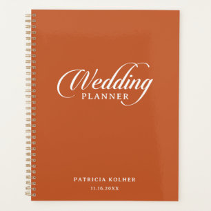 Classic Chic Terracotta Calligraphy Wedding Planner