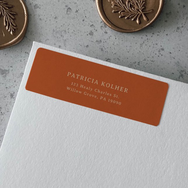 Classic Chic Terracotta Wedding Address Return  (Creator Uploaded)