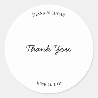 Classic Chic Wedding Favour Sticker