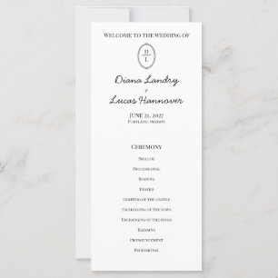 Classic Chic Wedding Program