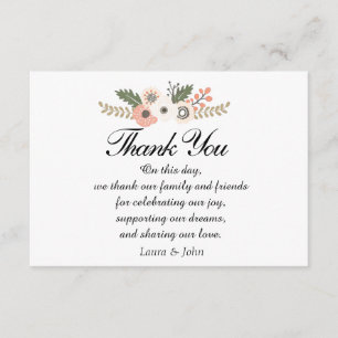 Classic Chic wedding thank you card