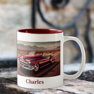 Classic Chieftain-Style Convertible, Deep Red  Two-Tone Coffee Mug