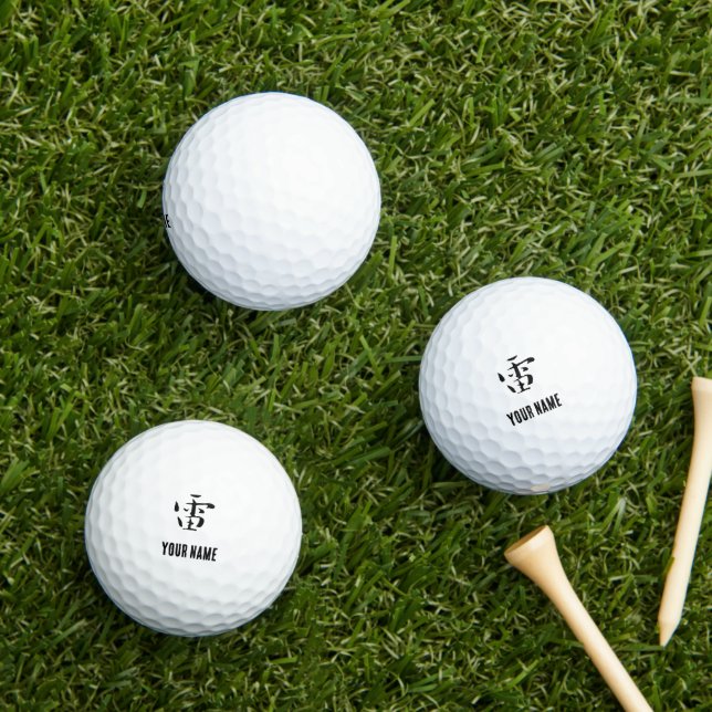 Classic Chinese Calligraphy-Thunder-#001- Golf Balls (Insitu Grass)