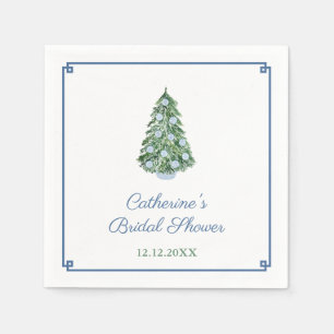 Classic Chinoiserie Christmas Tree Holidays Party Napkin