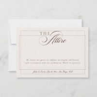 Classic Choco Ivory Calligraphy Formal Attire Code