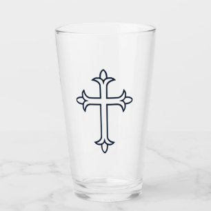 Classic Christian Cross Minimalist Fine Art Glass
