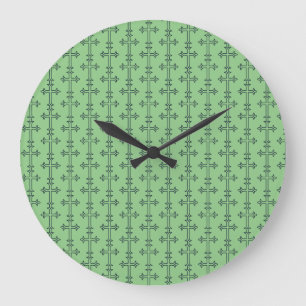 Classic Christian Cross Minimalist Fine Art Large Clock