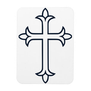 Classic Christian Cross Minimalist Fine Art Magnet