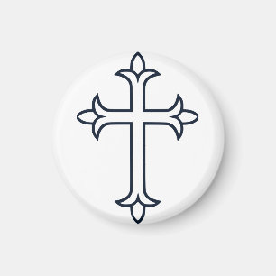 Classic Christian Cross Minimalist Fine Art Magnet