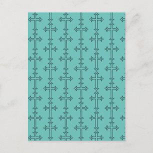 Classic Christian Cross Minimalist Fine Art Postcard