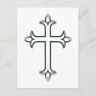 Classic Christian Cross Minimalist Fine Art Postcard