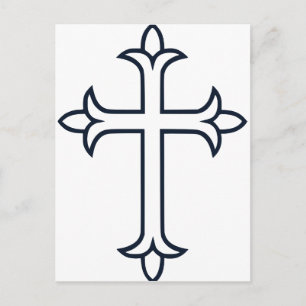 Classic Christian Cross Minimalist Fine Art Postcard