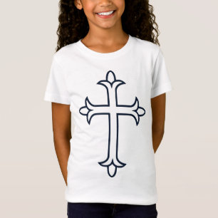 Classic Christian Cross Minimalist Fine Art T-Shirt