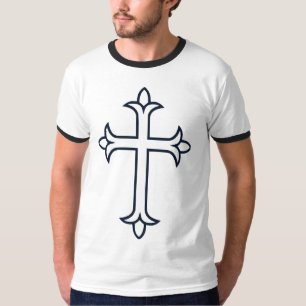 Classic Christian Cross Minimalist Fine Art T-Shirt