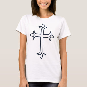 Classic Christian Cross Minimalist Fine Art T-Shirt