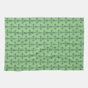 Classic Christian Cross Minimalist Fine Art Tea Towel