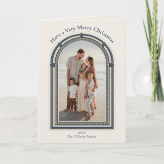 Classic Christmas Arched Holiday Photo Card