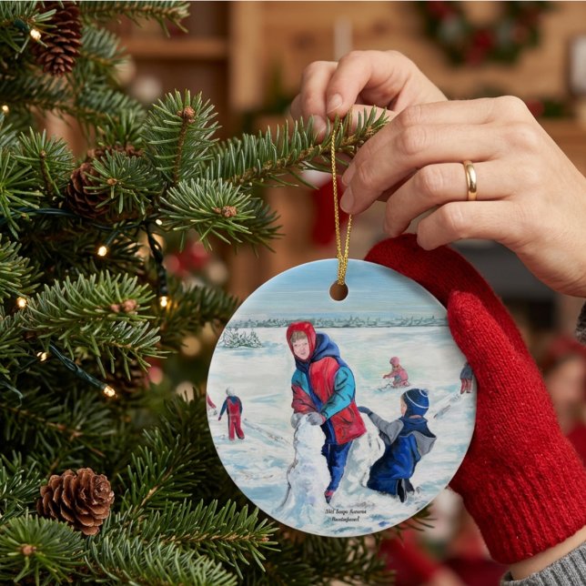 Classic Christmas Art Work  Ceramic Tree Decoration (Creator Uploaded)