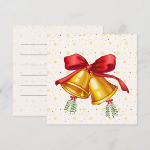Classic Christmas Bells Holiday Card