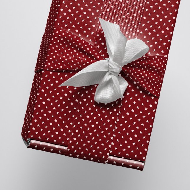 Classic Christmas Burgundy Stars Multi Wrapping Paper (Classic Christmas Burgundy Stars Multi Wrapping Paper)