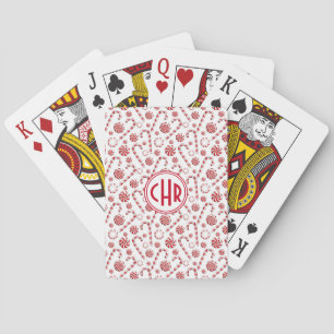 Classic Christmas Candy Cane Playing Cards