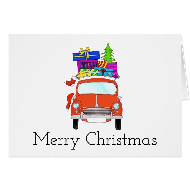 Classic Christmas Car with gifts (Front Horizontal)