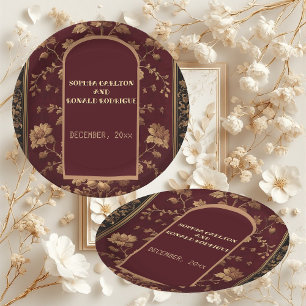 Classic Christmas Chinoiserie Traditional Wedding Paper Plate
