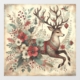 Classic Christmas Deer Window Cling